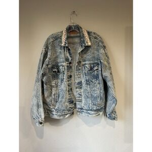 VTG 80s Levis Trucker Denim Jacket Mens Medium USA 70507-0219 Acid Wash‎ Wash